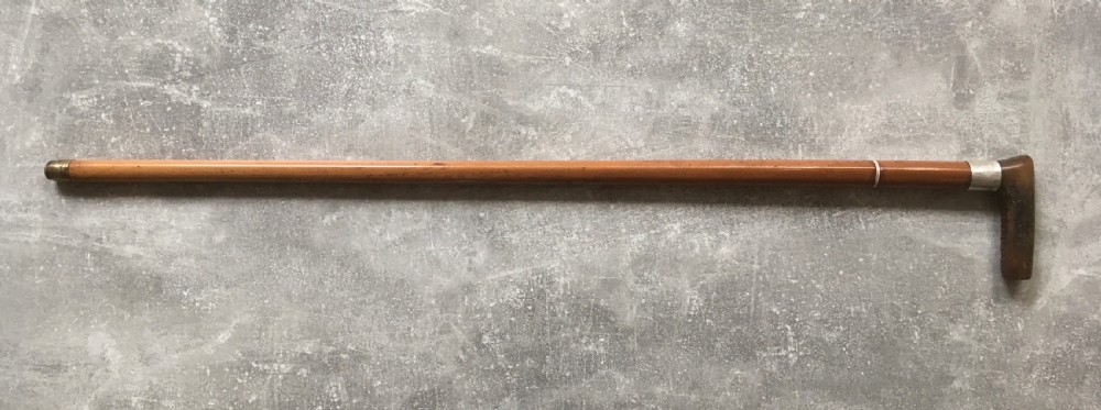 19th Century Malacca Sword Stick with Shaped Horn Handle View III