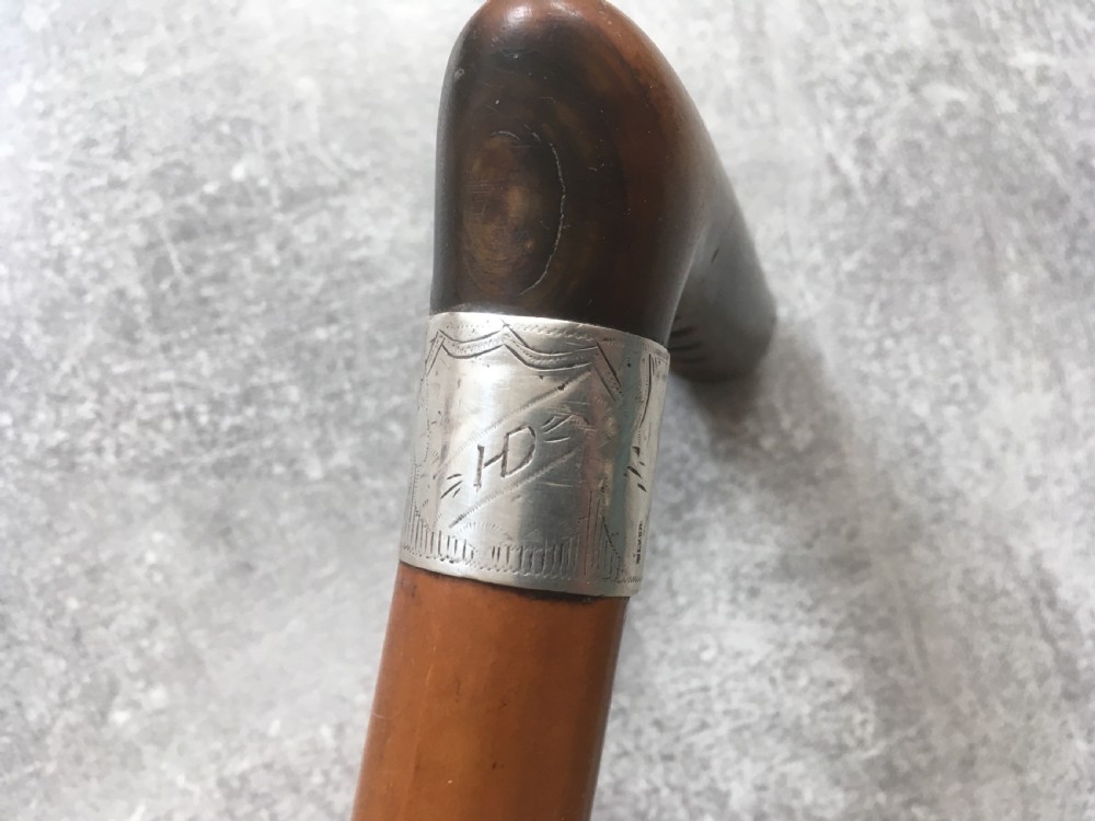 19th Century Malacca Sword Stick with Shaped Horn Handle View VII