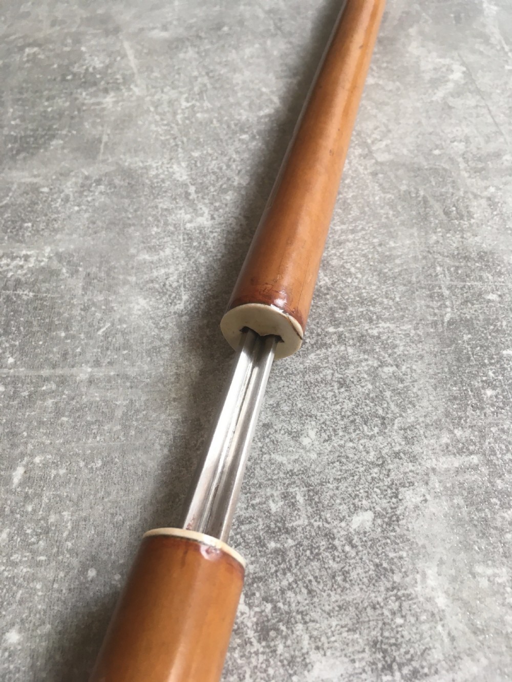 19th Century Malacca Sword Stick with Shaped Horn Handle View XII