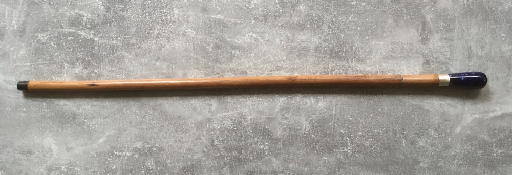 Malacca Sword Stick with Blue Porcelain Handle View II