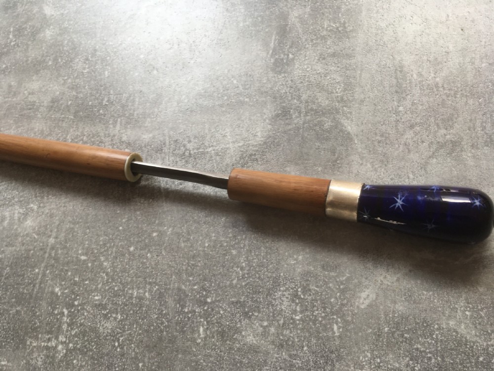 Malacca Sword Stick with Blue Porcelain Handle View XII