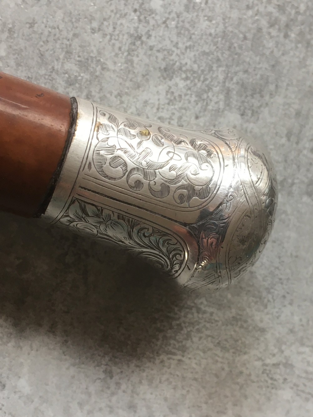 Malacca Sword Stick with Silver Engraved Handle View VII