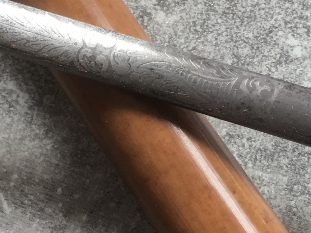 Malacca Sword Stick with Engraved Silver Top View VI