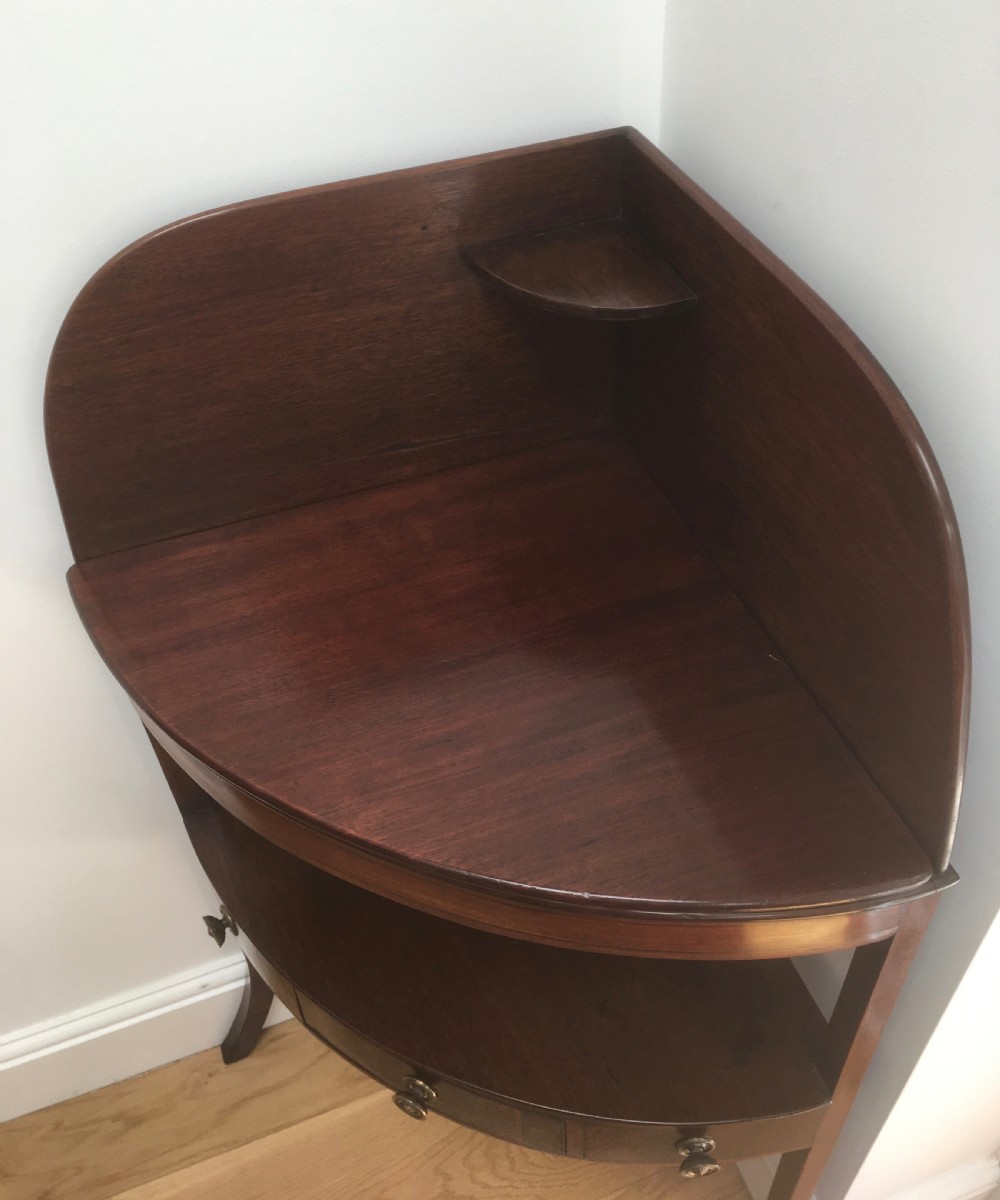 Georgian Mahogany Corner Table or Washstand View II