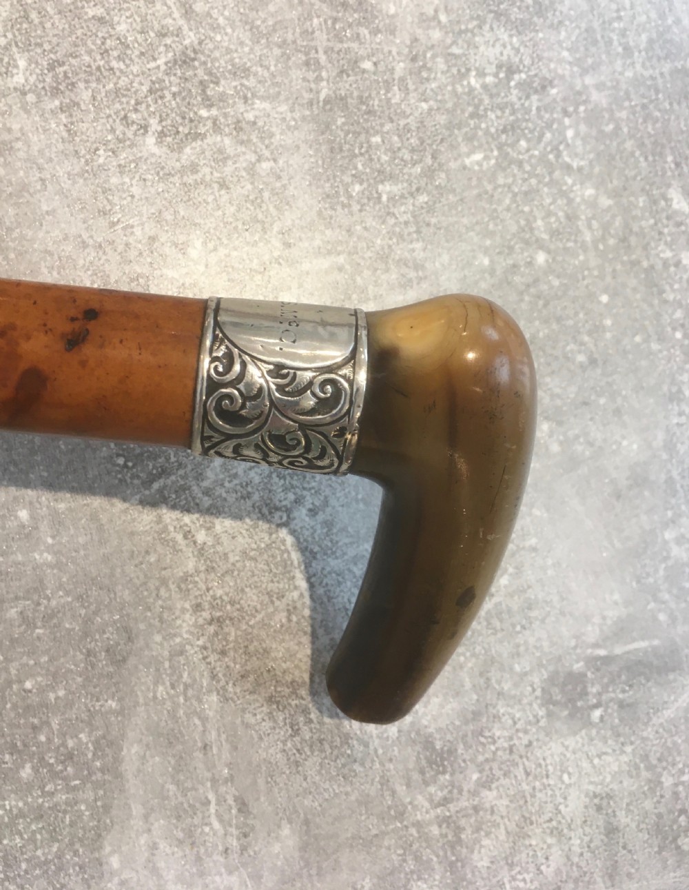 Horn Handled Malacca Sword Stick 