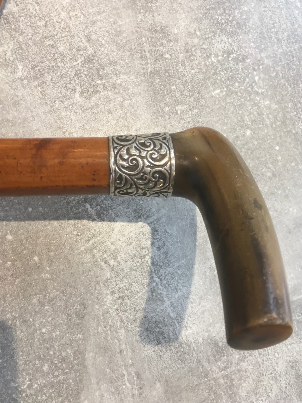 Horn Handled Malacca Sword Stick 