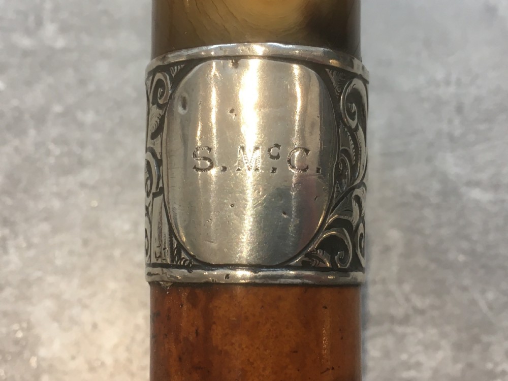 Horn Handled Malacca Sword Stick 