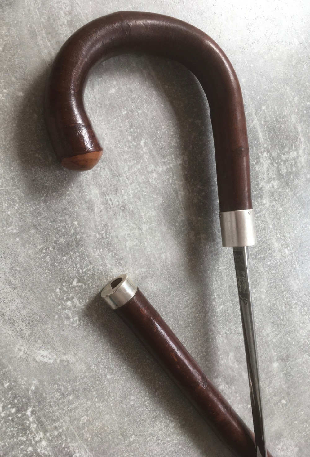 Early 20th Century Hazel Sword Stick with Wilkinson Sword Blade View VI