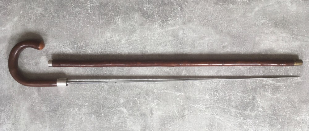 Early 20th Century Hazel Sword Stick with Wilkinson Sword Blade View XI