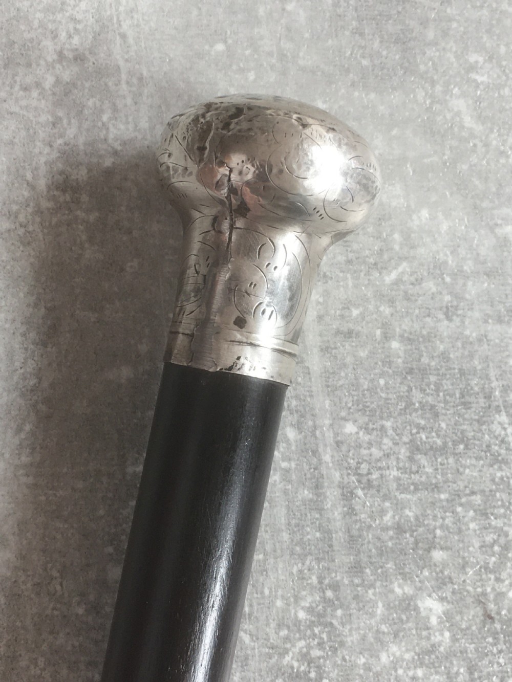 Early 20th Century Ebony Sword Stick Chester 1922 View VI