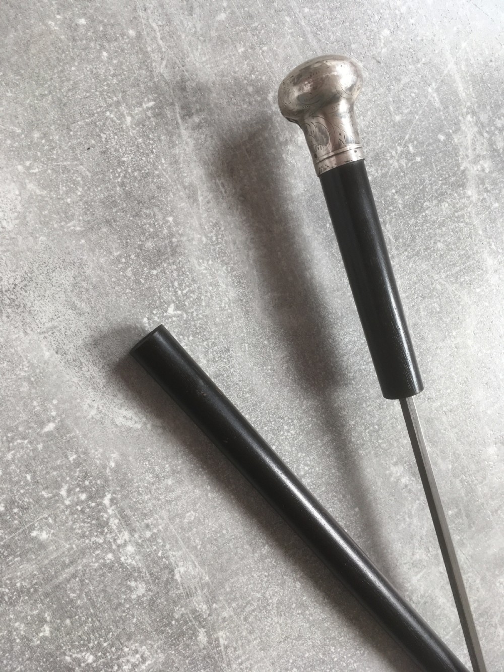 Early 20th Century Ebony Sword Stick Chester 1922 View VIII