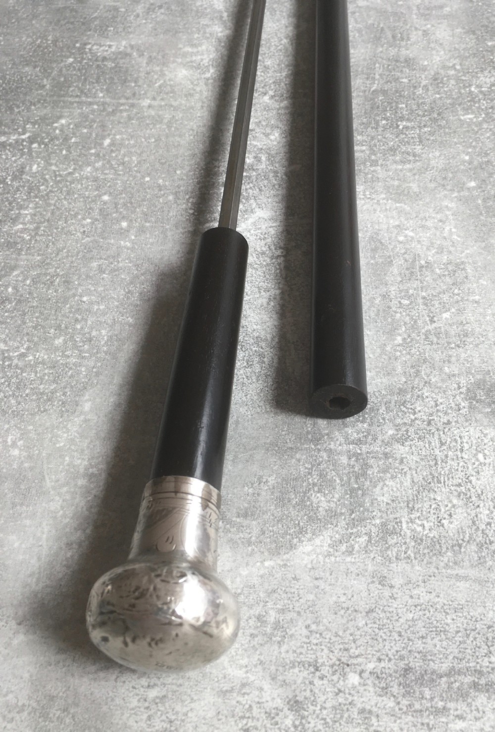 Early 20th Century Ebony Sword Stick Chester 1922 View XI