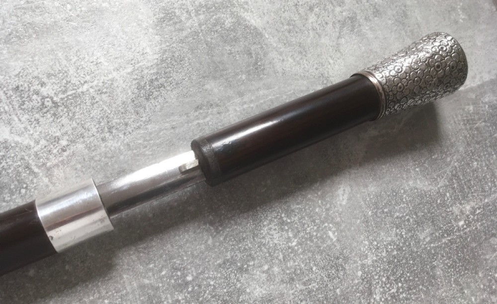 Ebony Sword Stick Silver Knop Birmingham 1889 View VII