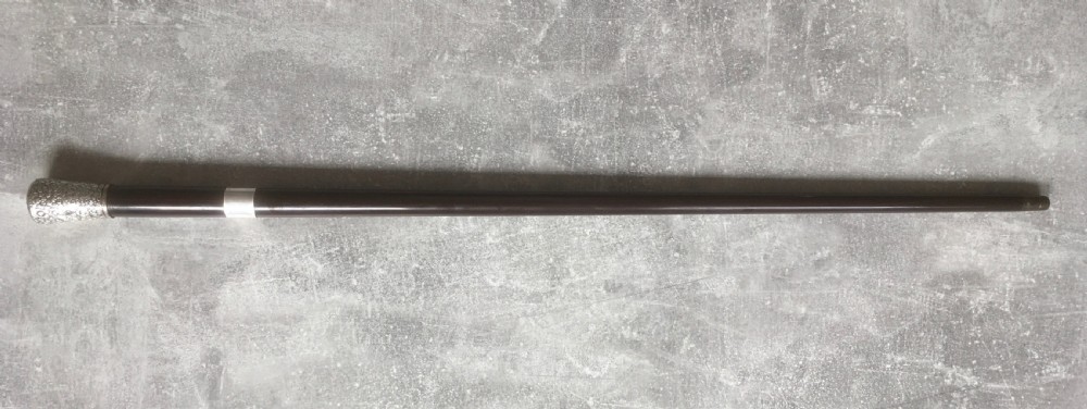 Ebony Sword Stick Silver Knop Birmingham 1889 View XI
