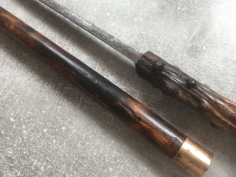 Large Late 19th Century Briar Wood Handled Sword Stick View VI
