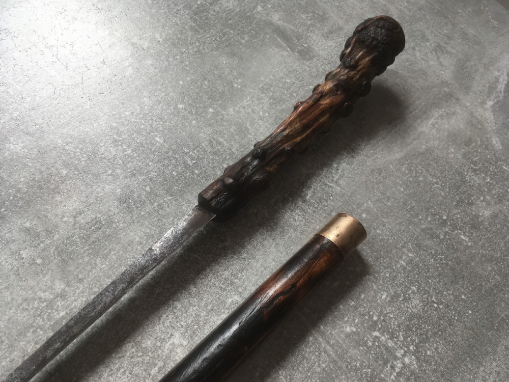 Large Late 19th Century Briar Wood Handled Sword Stick View VII