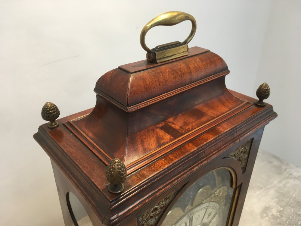 Regency Mahogany Bracket Clock by Flashman of Fleet Street View V