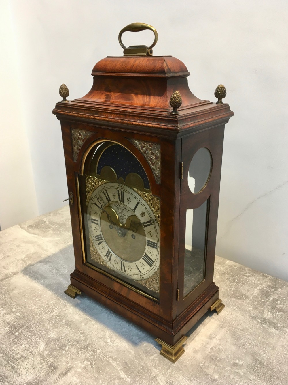 Regency Mahogany Bracket Clock by Flashman of Fleet Street View VI