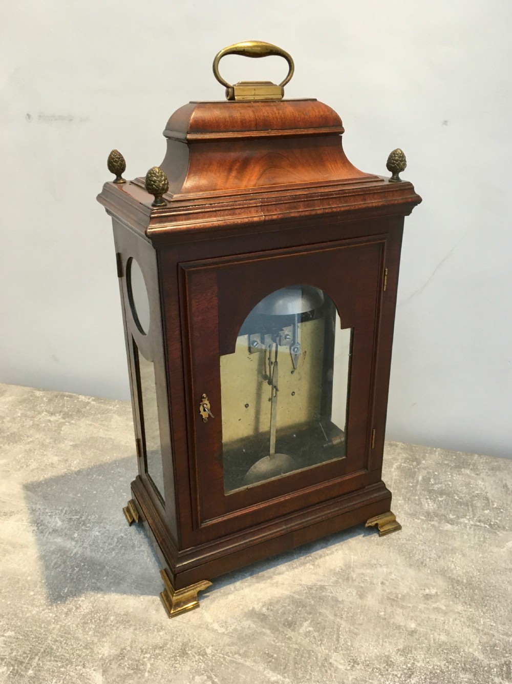 Regency Mahogany Bracket Clock by Flashman of Fleet Street View VIII