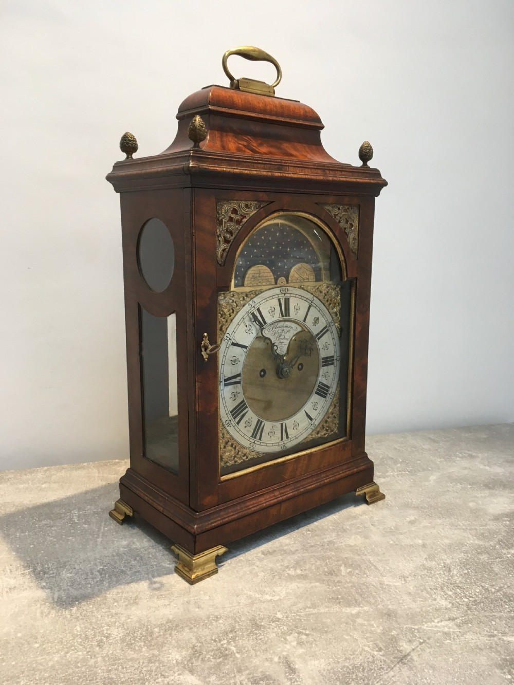 Regency Mahogany Bracket Clock by Flashman of Fleet Street View XIII