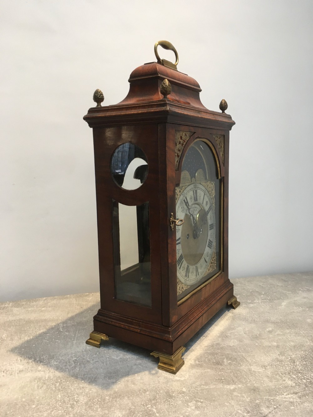 Regency Mahogany Bracket Clock by Flashman of Fleet Street View XIV