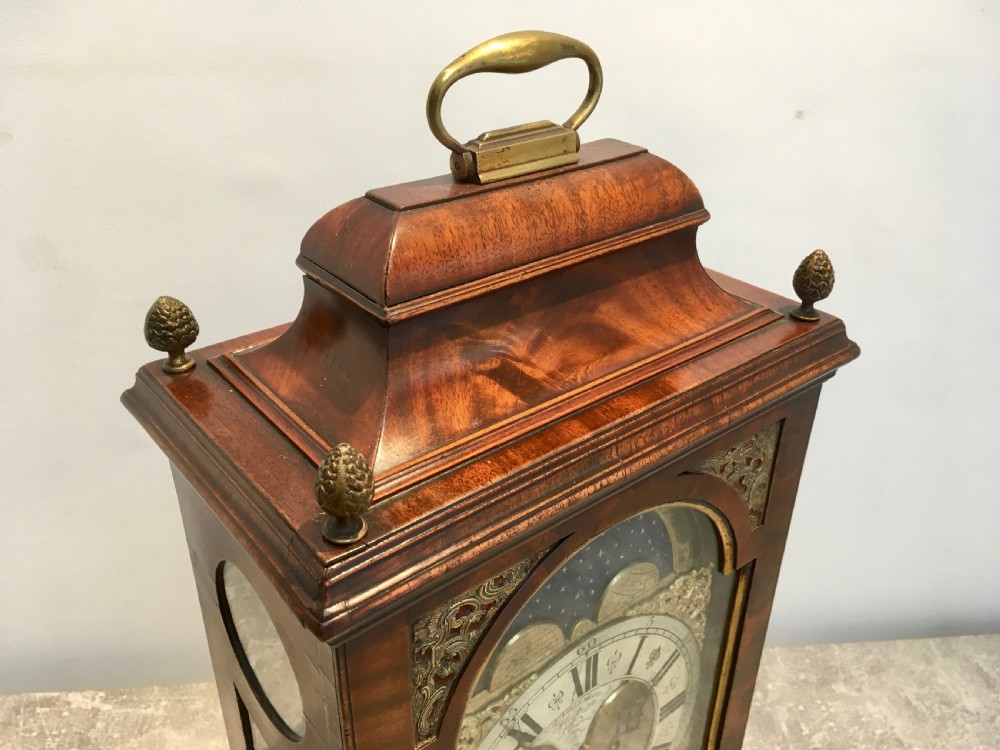Regency Mahogany Bracket Clock by Flashman of Fleet Street View XVII