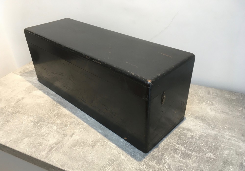 Teak Painted Toolbox for the Running Board of a Vintage Car