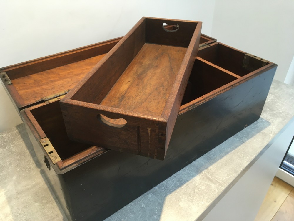 Teak Painted Toolbox for the Running Board of a Vintage Car View VIII