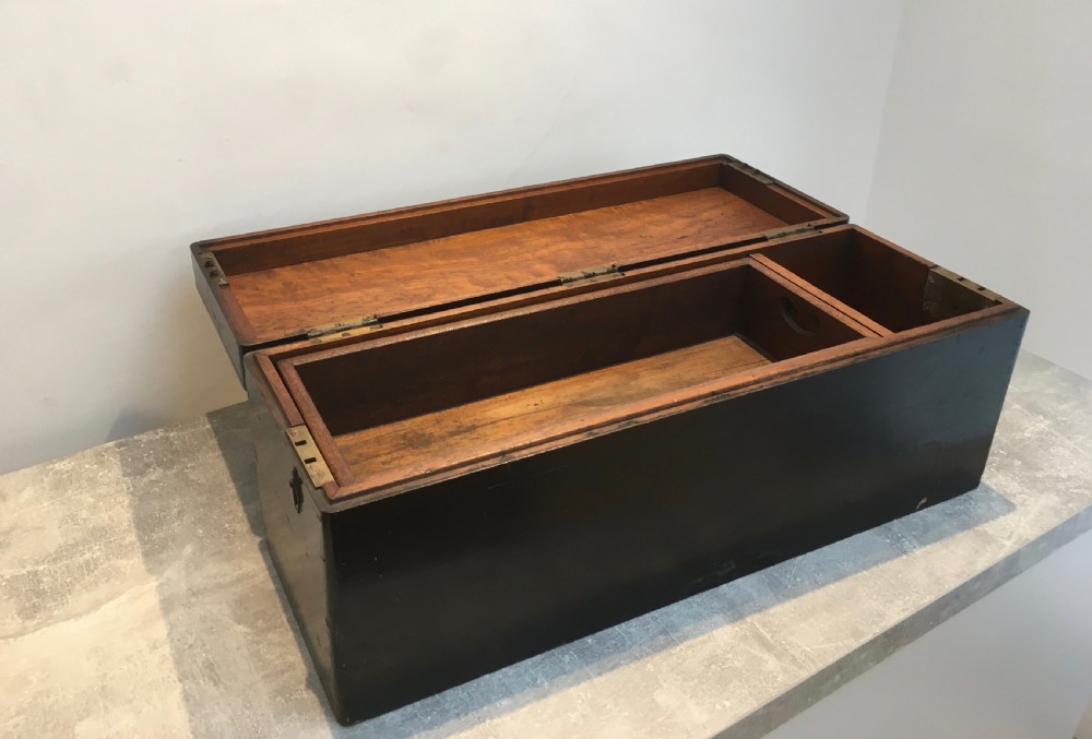 Teak Painted Toolbox for the Running Board of a Vintage Car View XIV