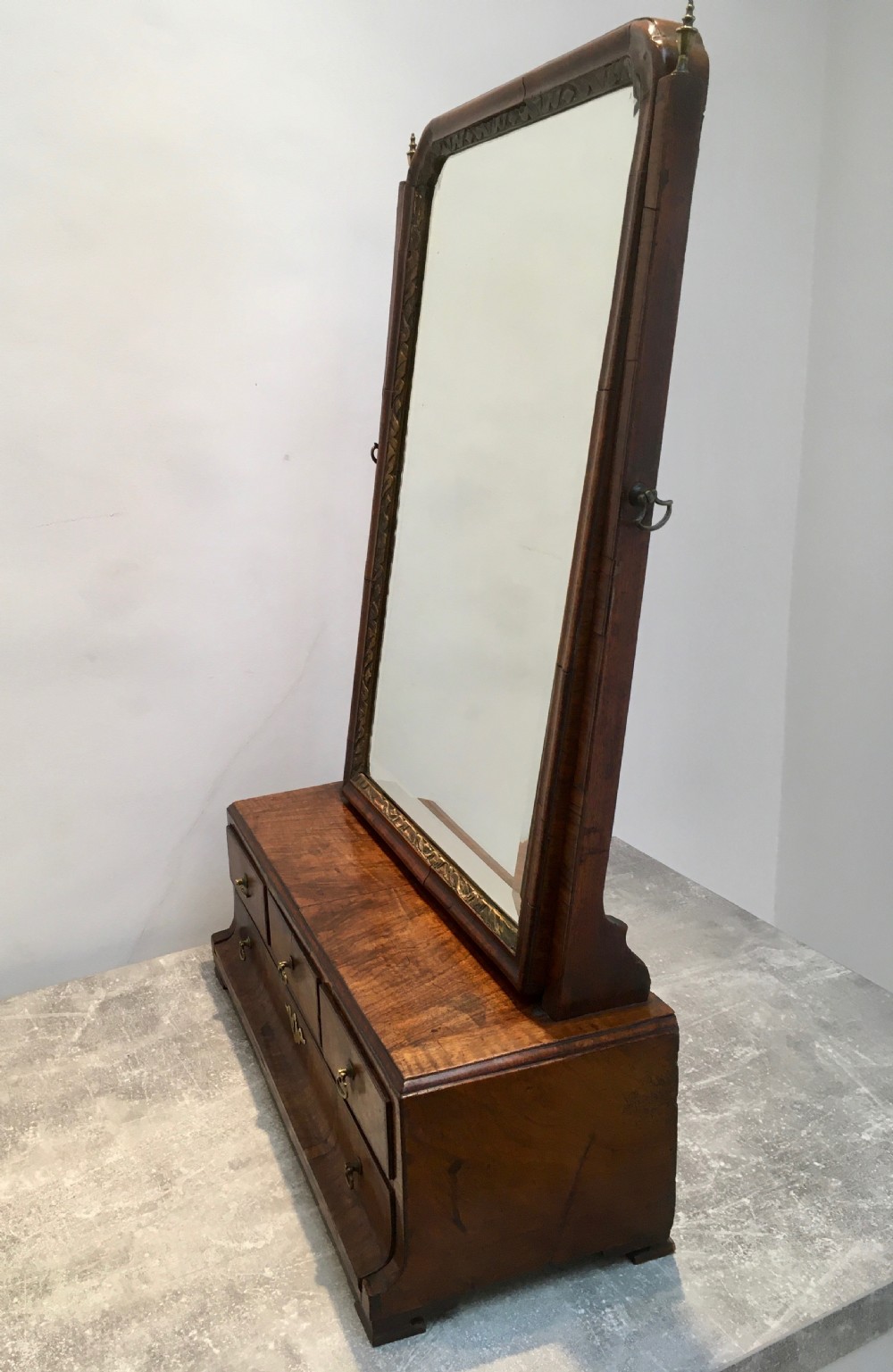 18th Century Walnut Toilet Mirror