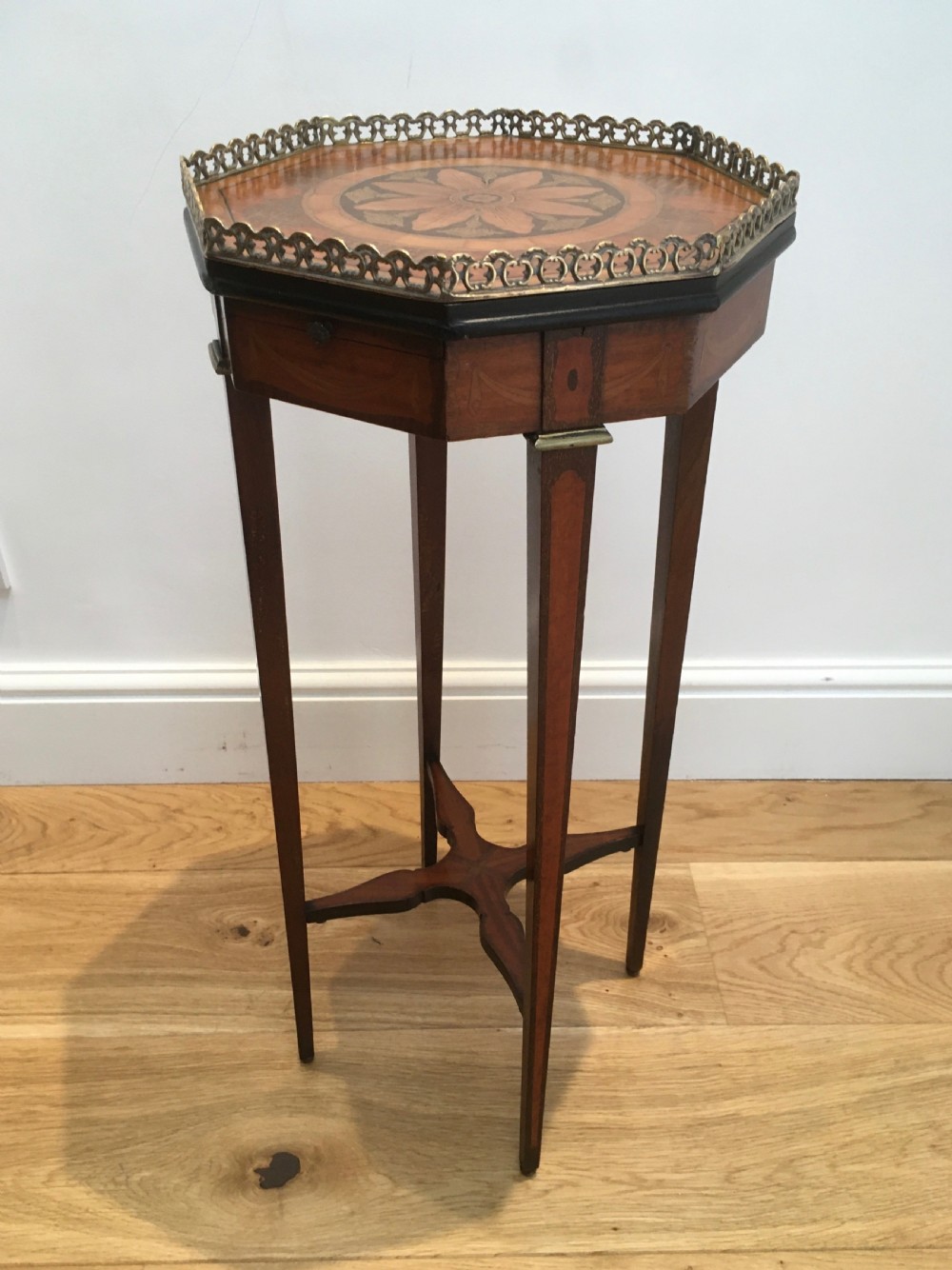 Inlaid Marquetry Urn Stand