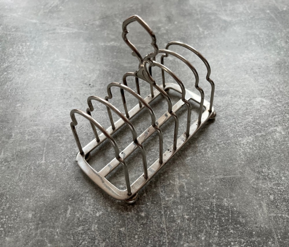 Silver Toast or Letter Rack View II