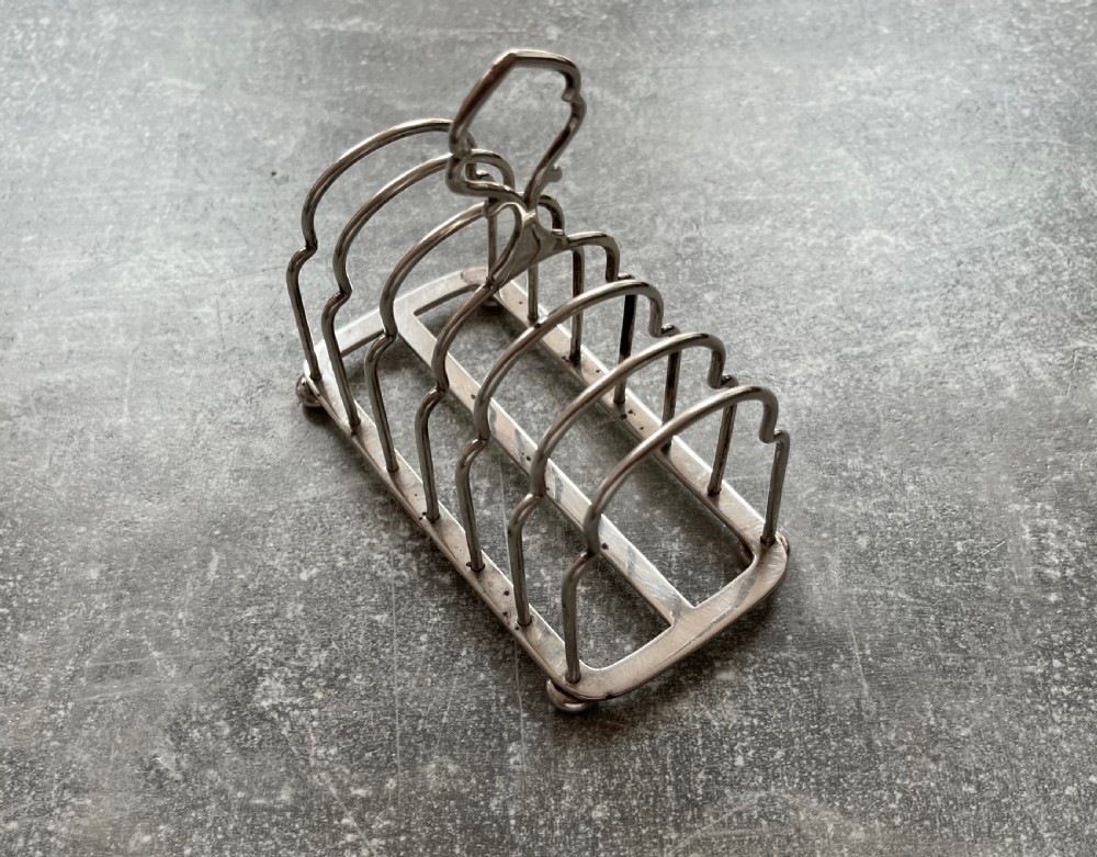 Silver Toast or Letter Rack View III
