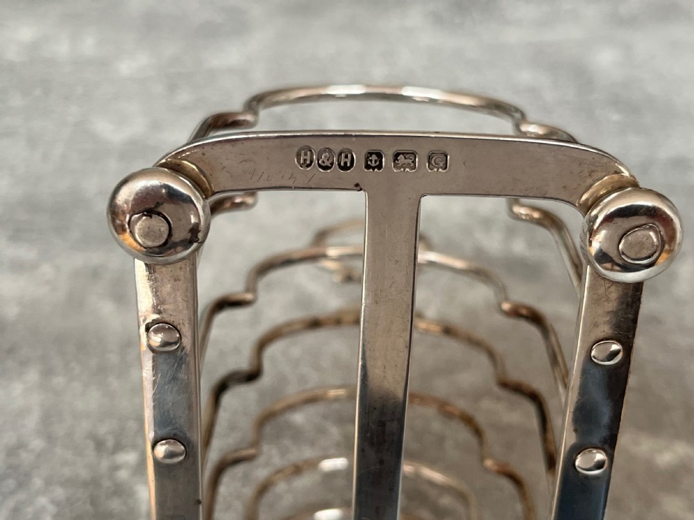 Silver Toast or Letter Rack View IV