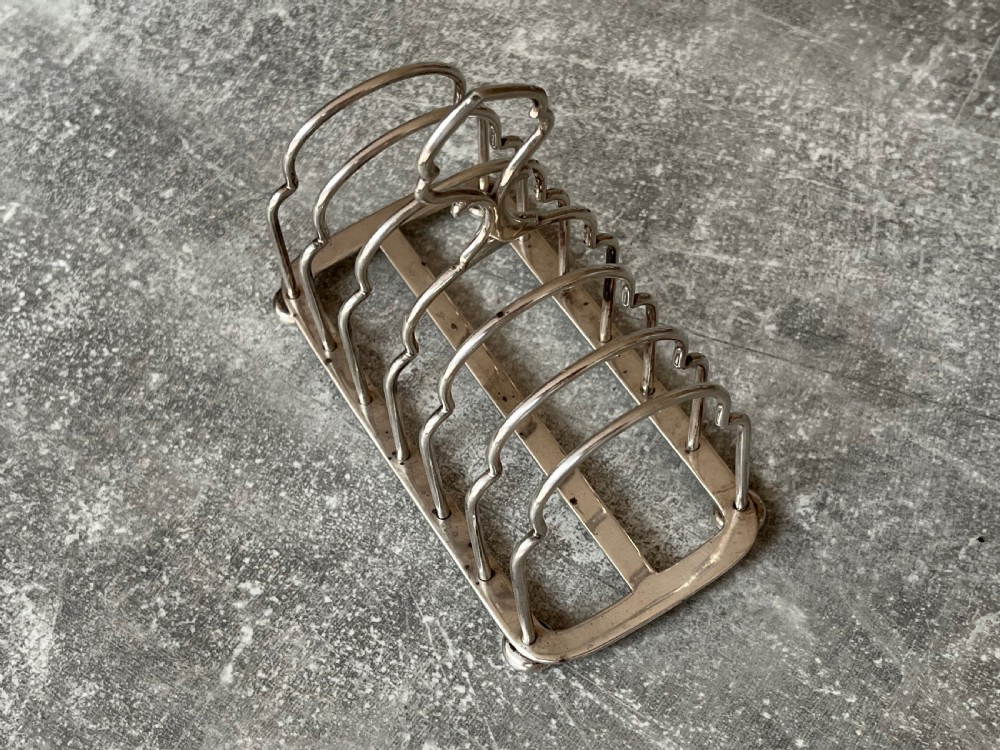 Silver Toast or Letter Rack View VI