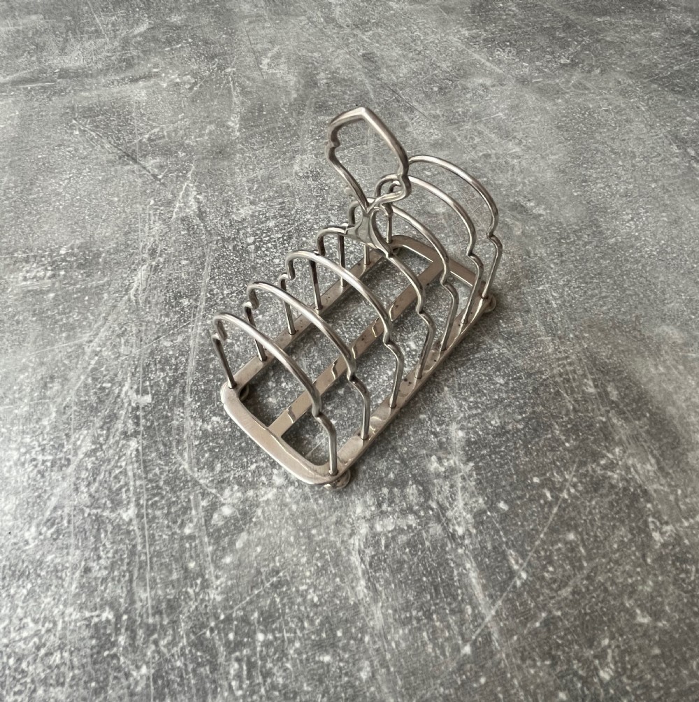 Silver Toast or Letter Rack View VII