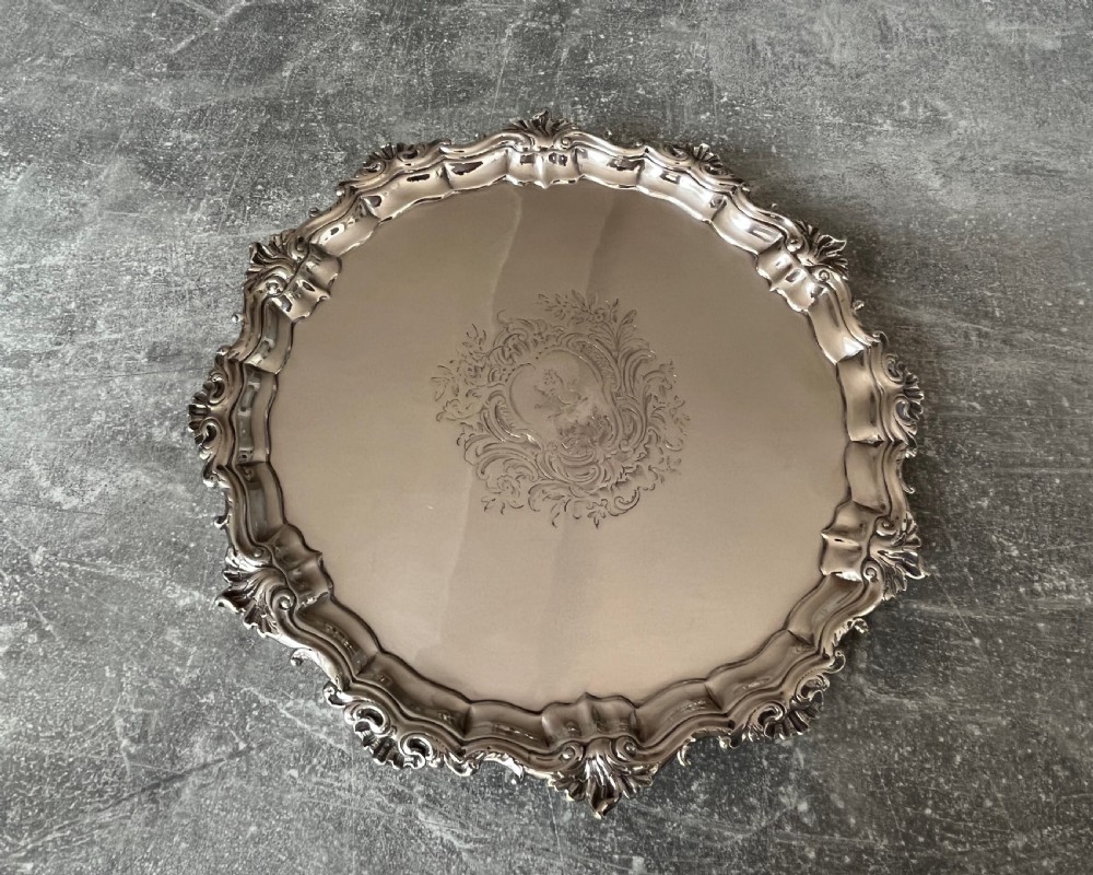 George II Silver Salver London 1757 View II