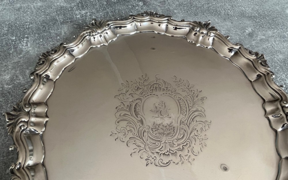 George II Silver Salver London 1757 View VII
