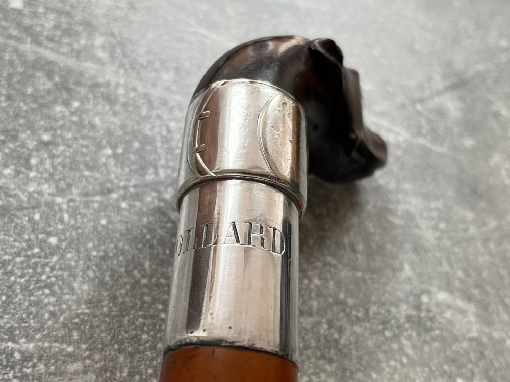Dogs Head Sword Stick engraved for J Pollard View VII