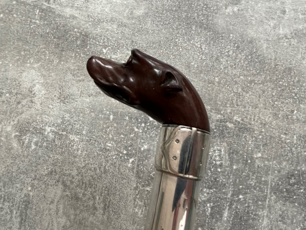 Dogs Head Sword Stick engraved for J Pollard View IX