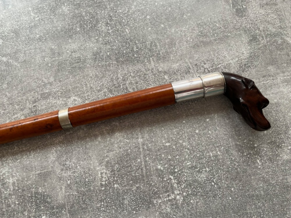Dogs Head Sword Stick engraved for J Pollard View X