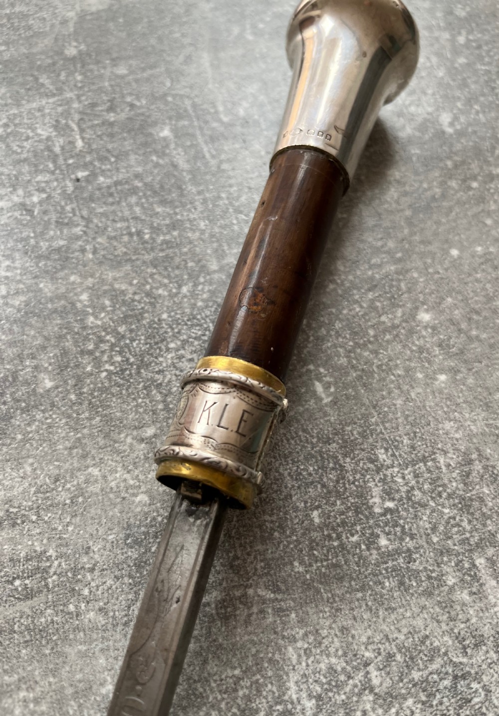 Silver Handled Sword Stick with a Toledo blade View XIII