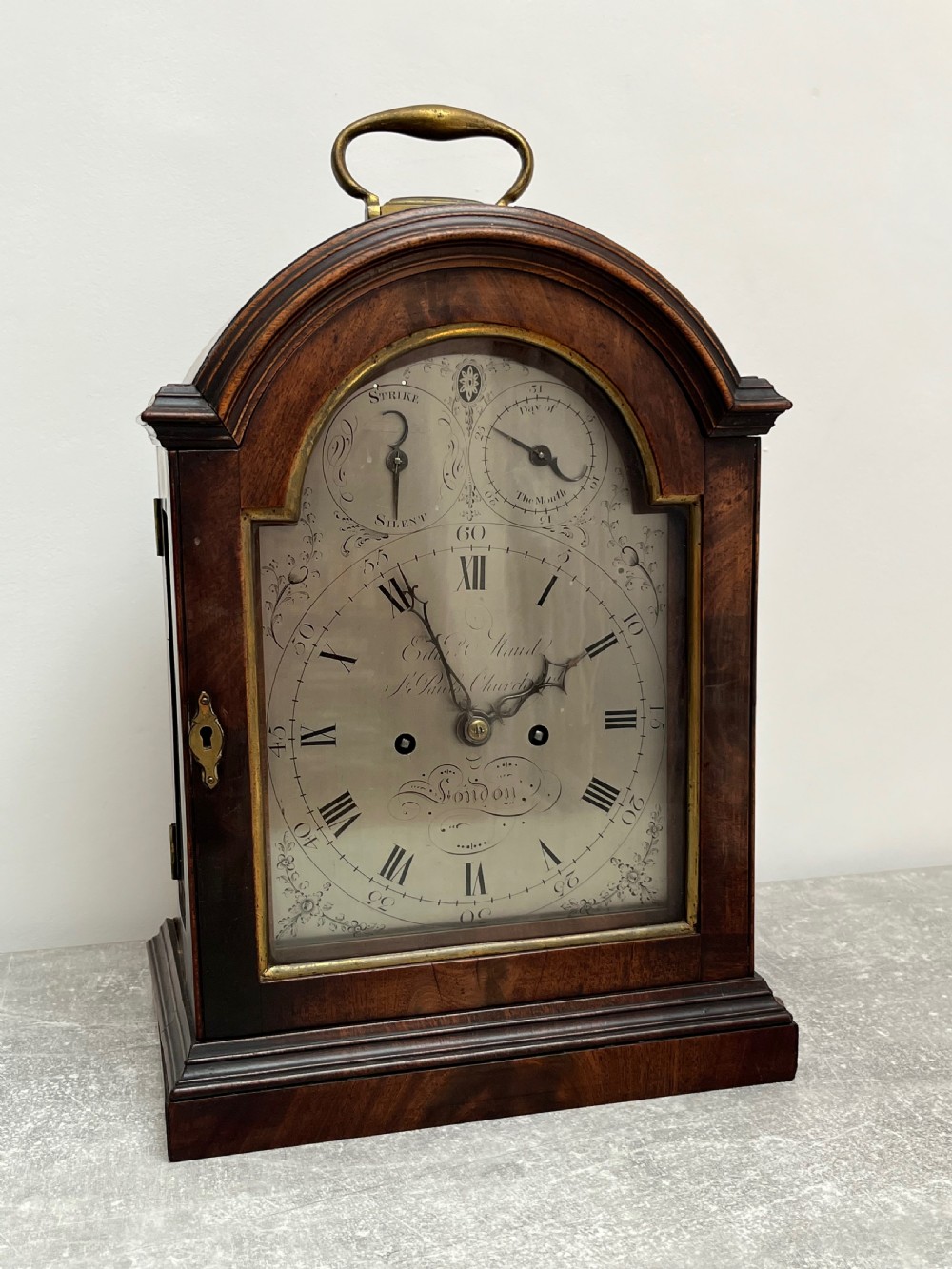 George III Mahogany Bracket Clock - Edward Maud 1784-95