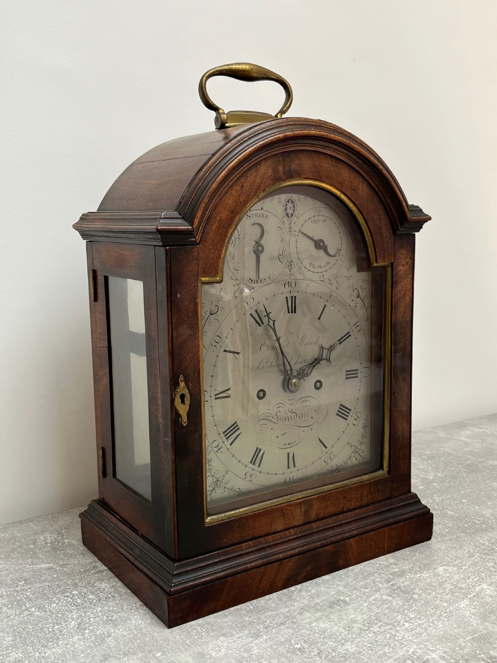 George III Mahogany Bracket Clock - Edward Maud 1784-95 View II