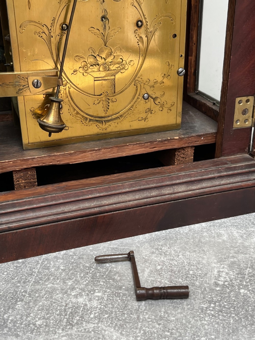 George III Mahogany Bracket Clock - Edward Maud 1784-95 View VI