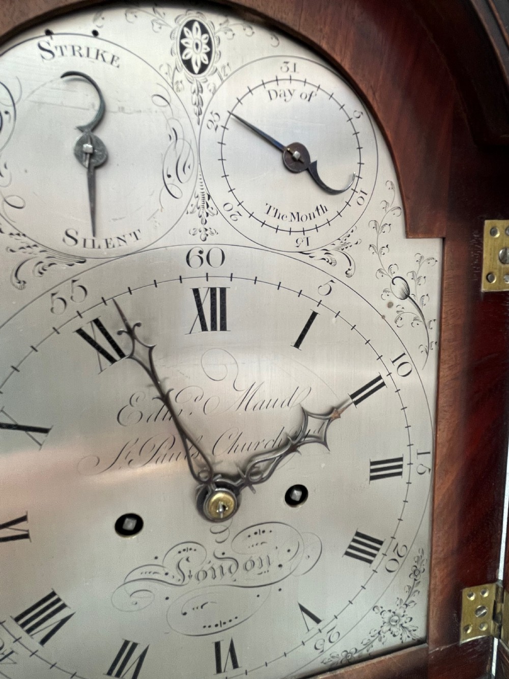 George III Mahogany Bracket Clock - Edward Maud 1784-95 View XI