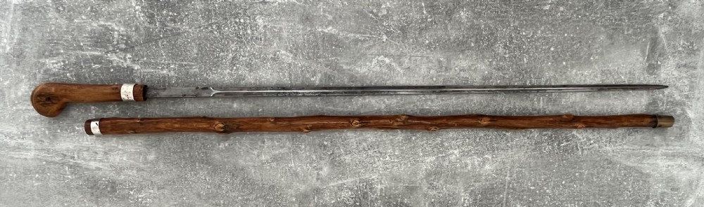 Hazel Silver Banded Sword Stick with Toledo Blade  View II