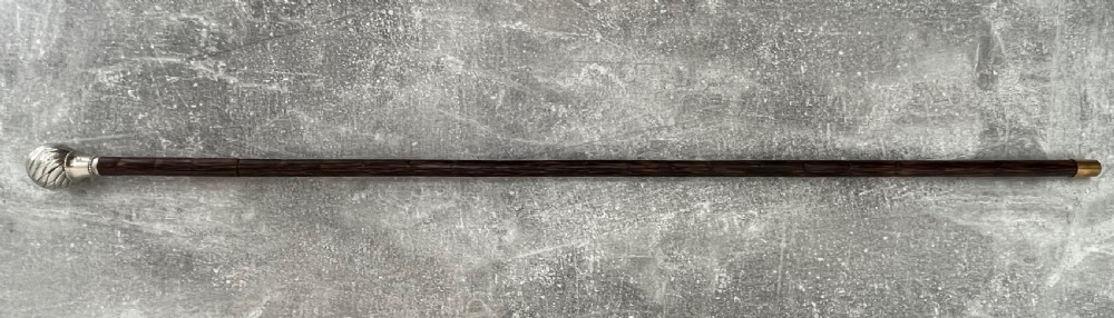 19th Century Silver Plated Ball Handled Sword Stick