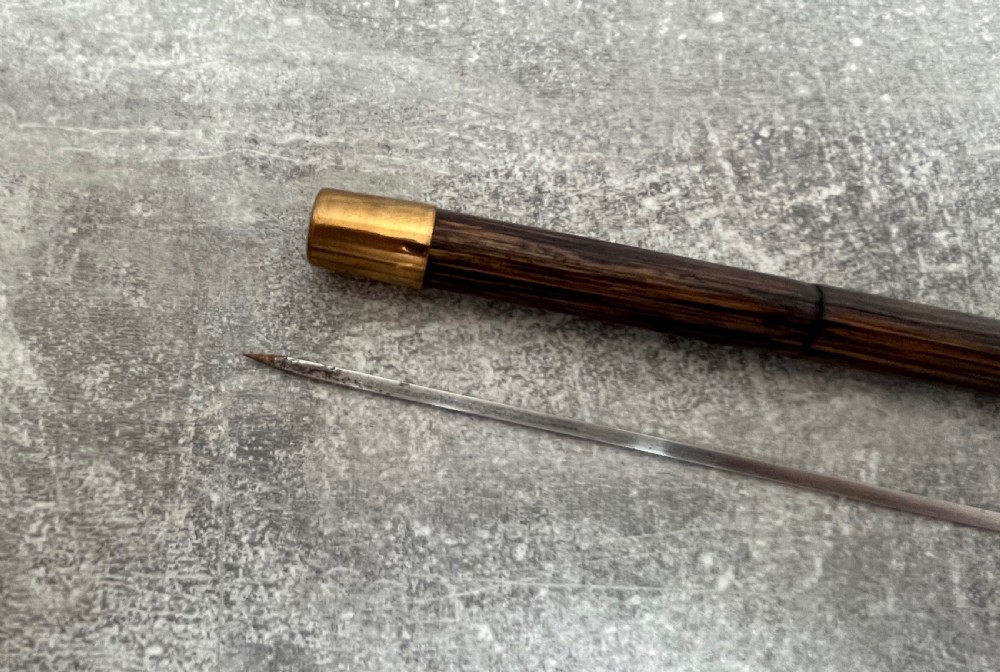 19th Century Silver Plated Ball Handled Sword Stick View VI