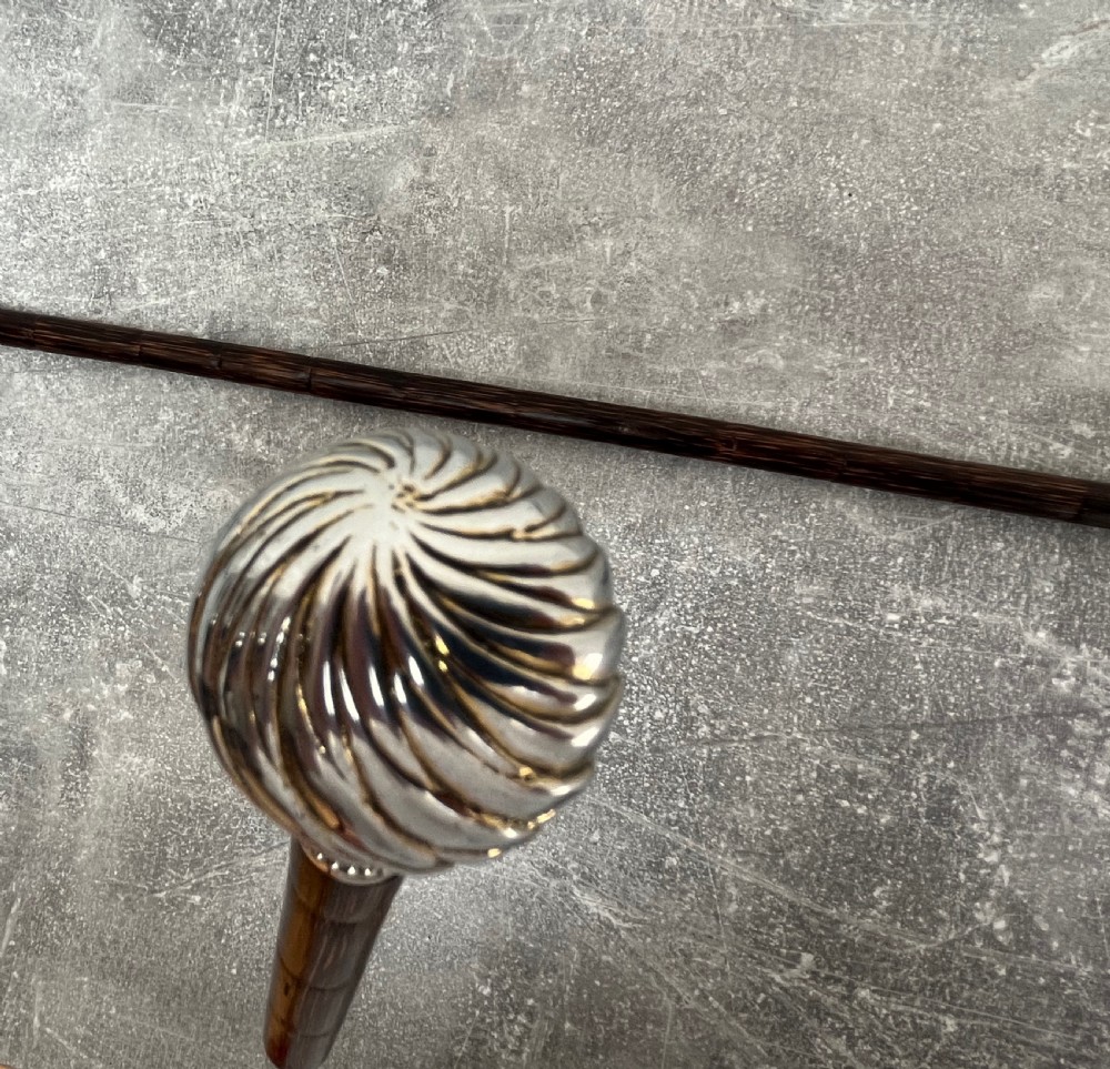19th Century Silver Plated Ball Handled Sword Stick View XI
